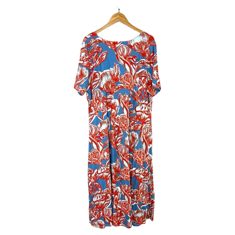 Soft Surroundings Blue and Red Floral Maxi Dress - Picture 6 of 7